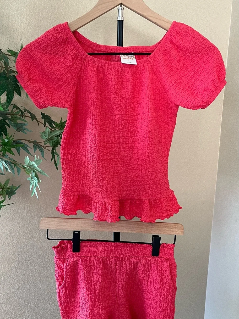 Girls Jumping Beans Girls Pink Textured Matching Set Size 7